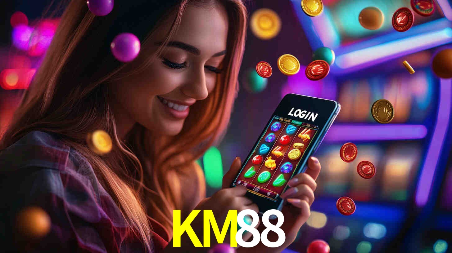 Interfaz de la app móvil KM88 en un smartphone moderno